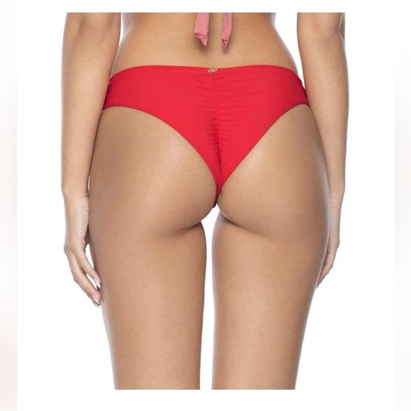 PQ Swim Red Athena bikini bottom teeny size L - Picture 2 of 13